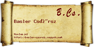 Basler Csörsz névjegykártya